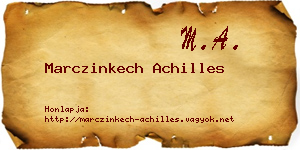Marczinkech Achilles névjegykártya